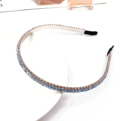 Индийский Сапфир Резинки для волос со стразами, аксессуары для волос для женщин и девочек, Индийский сапфир, 130 мм
