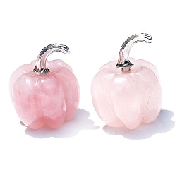 Розовый Кварц Резные фигурки целебной тыквы из натурального розового кварца, Украшения из камня с энергией Рейки, 20 мм