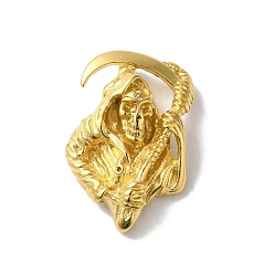 Золотой Вакуумное покрытие pvd 304 подвески из нержавеющей стали, чары смерти, золотые, 34x23x11.5 мм, отверстие : 6x4 мм