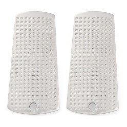 Нержавеющая Сталь Цвет Антикоррозийные 304 серьги-гвоздики из нержавеющей стали, с обручем, трапециевидные, цвет нержавеющей стали, 21x10.5 мм, отверстие : 1.2 мм, штифты : 0.7x11 мм