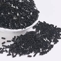 (QTL401) Black MIYUKI Quarter TILA Beads, Japanese Seed Beads, 2-Hole, (QTL401) Black, 5x1.2x1.9mm, Hole: 0.8mm, about 4800pcs/100g