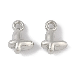 Платина Пластмассовые подвески ccb, бабочки прелести, платина, 9.5x7.5x4.5 мм, отверстие : 1.5 мм