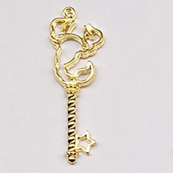 Скорпион Сплав открытая задняя рамка большие подвески, для diy уф смолы, эпоксидная смола, Прессованные цветочные украшения, без кадмия и без свинца, созвездие, золотые, Скорпион, 55x19x2.5 мм