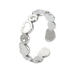 Нержавеющая Сталь Цвет 304 из нержавеющей стали манжеты кольца, сердце, цвет нержавеющей стали, регулируемый, 5 мм