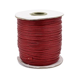 FireBrick Waxed Polyester Cord, Bead Cord, FireBrick, 0.5mm, about 169.51~174.98 Yards(155~160m)/Roll