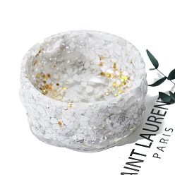 Говлит Чаша для размагничивания смолы, с натуральным говлитом внутри лотка для ювелирных изделий, 100x45 мм