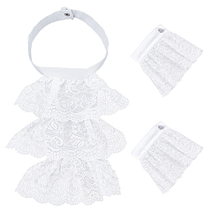 Белый Тканевые воротники, ретро кружевные воротнички с оборками, материалы для изготовления одежды своими руками, белые, 435x272x2 мм