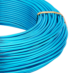 Темно-бирюзовый Алюминиевая проволока, для изготовления ювелирных изделий, темные бирюзовый, 12 датчик, 2.0 мм, около 180.44 футов (55 м) / 500 г