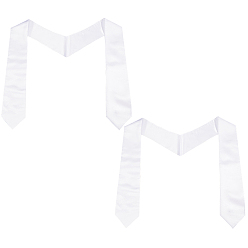 Белый Пояс для хора из полиэстерового атласа, кисточка депо, выпускной палантин, белые, 1520x120x7 мм