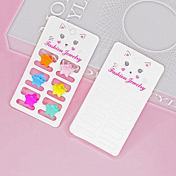 Белый Карты дисплея скрепки для волос, заколки для волос украшения аксессуары для волос, белые, 10x6 см