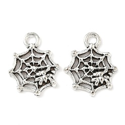 Античное Серебро Сплавочные подвески тибетского стиля, паутины, без кадмия и без свинца, античное серебро, 16.5x13.5x2.5 мм, отверстие : 1.6 мм, 1219 шт / 1000 г