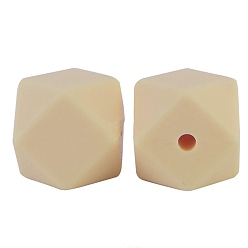 Кукурузный Шелк Восьмиугольные бусины из пищевого силикона, цвет колоса кукурузы, 17 мм