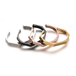 (52) Непрозрачная лаванда Уникальные 304 из нержавеющей стали манжеты браслеты, разноцветные, 38x62 мм