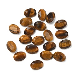Тигровый глаз Природных тигровый глаз кабошонов, граненые и овальные, 8x6x3.5 мм