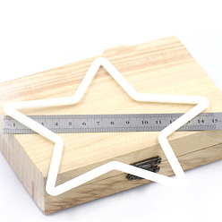 Звезда Пластиковый венок макраме цветочный обруч, Для дома, автомобиля, поделки, свадебные настенные украшения, звезда, 150 мм