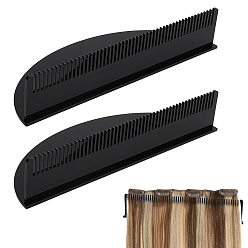 Черный Подставки для демонстрации акриловых наращенных волос, держатель органайзера для париков, чёрные, 25x9x5 см