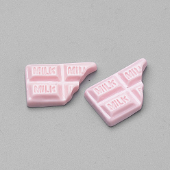 Бледно-Розовый Кабошоны из смолы, цвет шоколада, розовый жемчуг, 19.5x12.5x3.5~4 мм