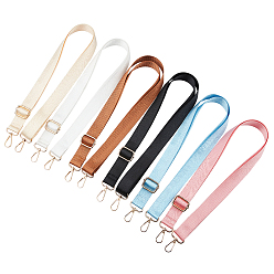 Couleur Mélangete Bretelles réglables en polyester, avec fermoirs pivotants en zinc, pour accessoires de remplacement de sangles de sac, or et de lumière, couleur mixte, 729x25.5~36mm, 6 pièces / kit