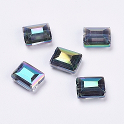 Разноцветный Имитация Австрийские кристаллические шарики, класс AAA, граненые, прямоугольные, красочный, 10x12x5.5 мм, отверстие : 0.9~1 мм