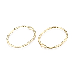 Золотой Стойки подвески обшивки сплава, без кадмия, без никеля и без свинца, овальные, золотые, 38x29x1.5 мм, отверстие : 1.8x3.5 мм