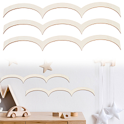 Бланшированный Миндаль 20шт. деревянные рамки веерообразной формы, поделки своими руками для дома, шкафа, дверной рамы, украшение, с 100шт. акриловых круглых двусторонних клейких полосок, бланшированный миндаль, 401x58x2.5 мм