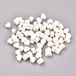 Белый Дым Частицы сургуча, для ретро печать печать, сердце, серый, 7.3x8.6x5 мм , около 110~120 шт / мешок