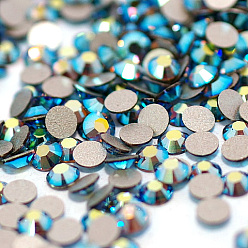 Черный Алмаз Стеклянные стразы, плоский зад, класс А, с покрытием на задной стороне, граненые, AB цвет, полукруглый, черный алмаз, 3~3.2 мм , около 1440 шт / мешок