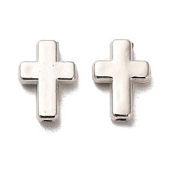 Платина CCB пластиковые шарики, крестик, платина, 13x9x3 мм, отверстие : 1.6 мм