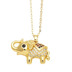 Rouge Violet Moyen Collier avec pendentif, éléphant, support violet rouge, 17.72 pouce (45 cm), pendentif: 22x28 mm