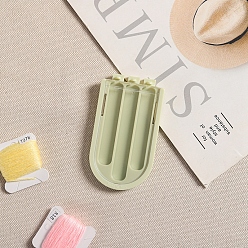 Темный Морско-зеленый Пластиковые самозакрывающиеся бутылки, градуированная трубка для хранения игл, игольница, темно-зеленый, 85x49x6 мм