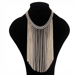 Золотой Модные многорядные ожерелья-кисточки из сплава для женщин, золотые, 17.72 дюйм (45 см)