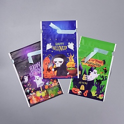 Gemischte Farbe Halloween Kordelzug Geschenkbeutel, Goody Bags mit Fliege, Partybevorzugungen liefert Geschenkverpackung, Gemischte Farbe, 23x15x0.01 cm, 3 Stile, ca. 45~50 Stk. / Beutel