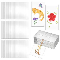 Rectangle 240шт. прозрачные акриловые пустые карточки для рассадки, прозрачные, прямоугольник/шестиугольник, прямоугольные, 90x50x1 мм