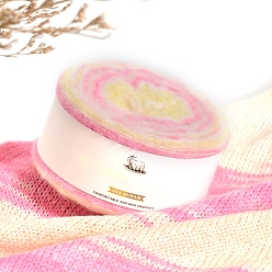 Pink Пряжа для вязания градиентный шелк мохер, для одежды шарфы свитера шали шапки, розовые, 0.5~1 мм, около 273.40 ярдов (250 м) / моток