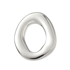 Нержавеющая Сталь Цвет 304 нержавеющей стали связывающий кольца, неправильное овальное кольцо, не тускнеет, цвет нержавеющей стали, 37x30.5x2 мм, внутренний диаметр: 23x16 мм