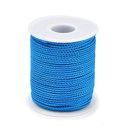 Deep Sky Blue Round Nylon Braided Cord, for Jewelry Beading Making, Deep Sky Blue, 1.6mm, about 45.93 Yards(42m)/Roll