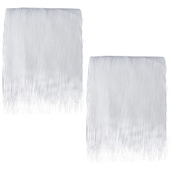 White 2Pcs Faux Fur Squares Fabric, for Crafts, Sewing, Costumes, Seat Pads, DIY Crafts Christmas Gnomes Decors, White, 250x250x1.5mm