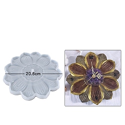 Flower DIY Silicone Molds, Resin Casting Molds, For UV Resin, Epoxy Resin Jewelry Making, White, Flower, 206x12mm
