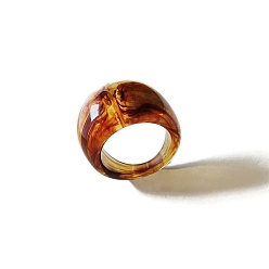 Седло Коричневый Акриловые перстни, седло коричневый, 17 мм, размер США 7 1/4 (17.5 мм)