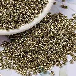 (RR4204) Duracoat Galvanized Champagne MIYUKI Round Rocailles Beads, Japanese Seed Beads, 11/0, (RR4204) Duracoat Galvanized Champagne, 8/0, 3mm, Hole: 1mm, about 19000~20500pcs/pound