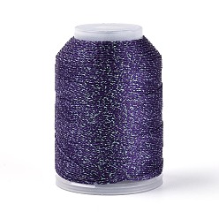 Темно-синий  Шифер 200м 6-слойный блестящий полиэстеровый шнур для изготовления ювелирных изделий, круглые, темный сланец синий, 0.6 мм, около 218.72 ярдов (200 м) / шт