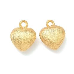 Настоящее золото 24K Латунные подвески, сердце прелести, долговечный, без свинца и без кадмия, стойки покрытие, реальный 24 k позолоченный, 14.5x11.5x7 мм, отверстие : 2 мм