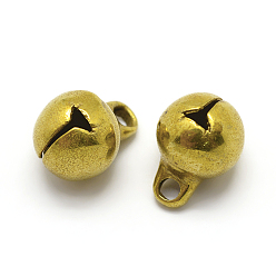 Brut (Non-plaqué) Pendentifs en laiton, sans nickel, charmes cloche, brut (non plaqué), 11x8mm, Trou: 2mm