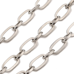 Нержавеющая Сталь Цвет 304 кабельные цепи из нержавеющей стали, несварные, с катушкой, цвет нержавеющей стали, 9.5x5x1 мм