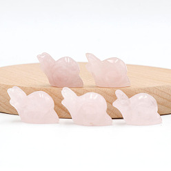 Розовый Кварц Резные фигурки целебных улиток из натурального розового кварца, Украшения из камня с энергией Рейки, 18x26 мм