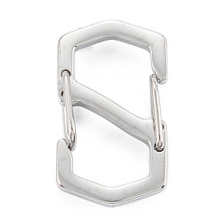 Number Не тускнеет 304 фурнитура для застежки брелока из нержавеющей стали, цвет нержавеющей стали, кол. 8, 22.5x13x5 мм