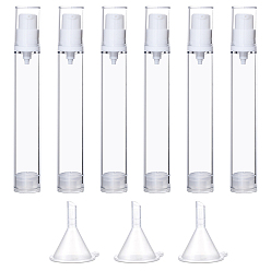 Прозрачный 6шт. пластиковые флаконы для духов, дорожный распылитель тонкого тумана, многоразовая бутылка, с воронкообразным бункером 3 шт., прозрачные, 3.7~12.9x0.6~1.85 см
