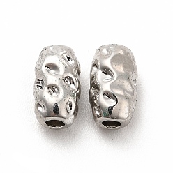 Platinum Alloy Beads, Long-Lasting Plated, Cadmium Free & Lead Free, Column, Platinum, 8x4.5mm, Hole: 1.6mm