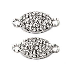 Платина Подвески из хрусталя и хрусталя из сплава, овальные связи, платина, 9x19x2 мм, отверстие : 1.8 мм
