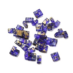 Сланцево-синий 2 Прозрачный стеклянный бисер, , прямоугольные, синевато-серый, 5x2.5x2 мм, отверстие : 0.7 мм